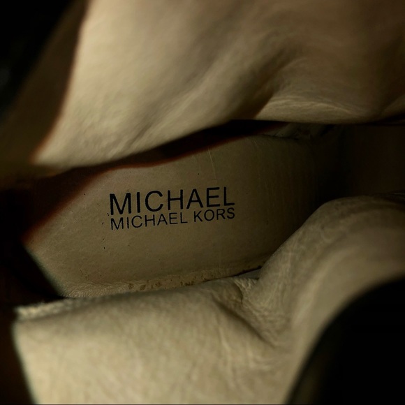 Michael Kors Leather Platform Stiletto Boots Detachable Studded Harness Sz 8.5 - Picture 8 of 16